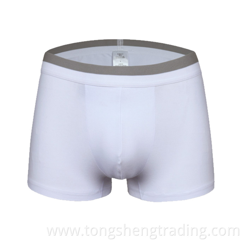 White Cotton95 Spandex5 Basic Men S Boxers Briefs Shortsjsmedk16013c